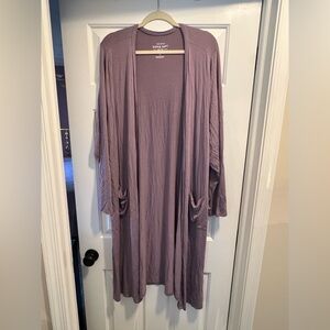 Torrid Super Soft Lavender Long Cardigan with Pockets